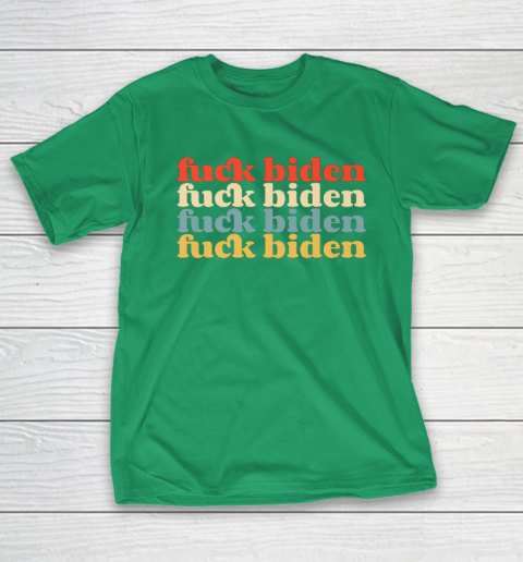 Vintage Fuck Biden Anti Biden Tee Top Womens Mens Premium T-Shirt 5