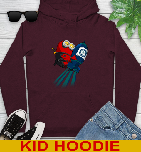 MLB Baseball Seattle Mariners Deadpool Minion Marvel Shirt Youth Hoodie 7