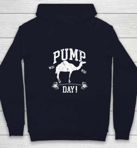 Funny Pump Day Hump Day Camel Weight Lifting Training Gym Youth Hoodie - Image 3
