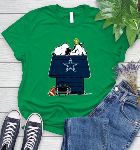 Dallas Cowboys NFL Football Snoopy Woodstock The Peanuts Movie Women's T-Shirt 6