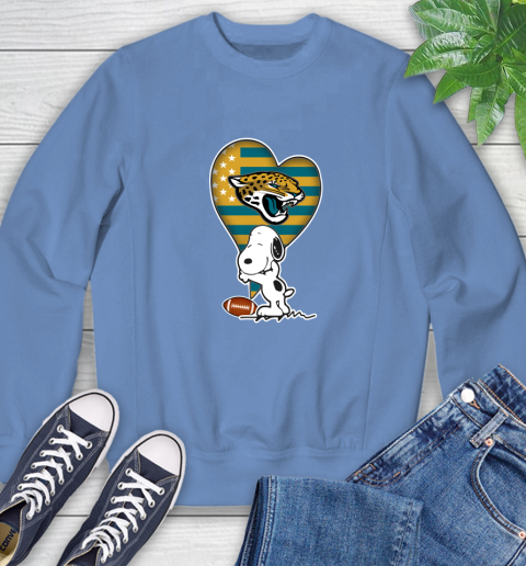 Jacksonville Jaguars NFL Football The Peanuts Movie Adorable Snoopy Sweatshirt 11