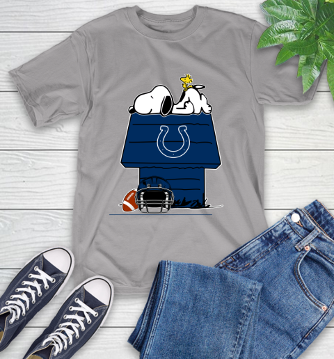 Indianapolis Colts NFL Football Snoopy Woodstock The Peanuts Movie T-Shirt 6
