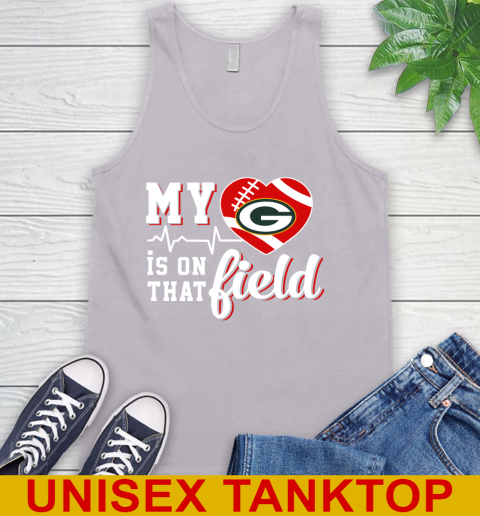 NFL My Heart Is On That Field Football Sports Green Bay Packers Tank Top 3