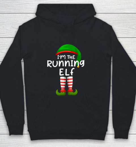 I m The Running Elf Funny Elf Family Matching Christmas Youth Hoodie