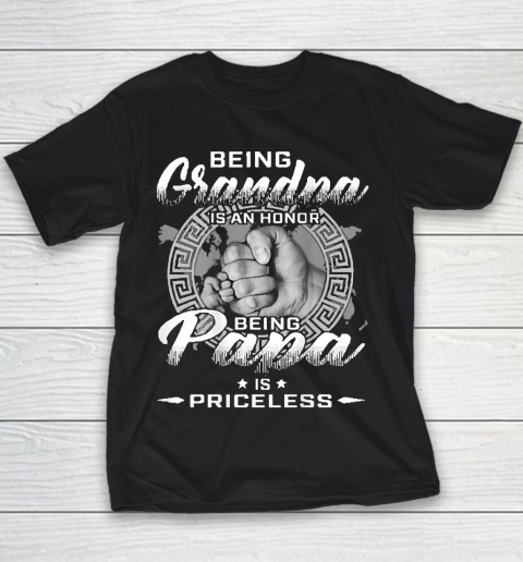 Grandpa Funny Gift Apparel  Mens Being Grandpa Is An Honor Being Papa Is Priceless Youth T-Shirt