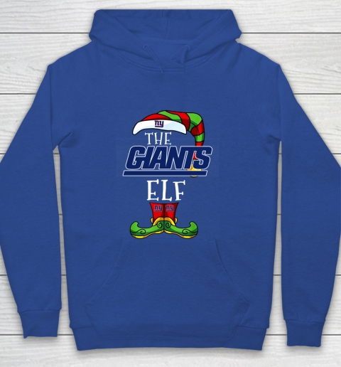New York Giants Christmas ELF Funny NFL Youth Hoodie 6