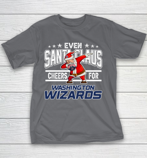 Washington Wizards Even Santa Claus Cheers For Christmas NBA Youth T-Shirt 5