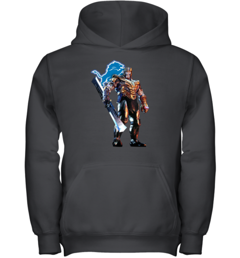 NFL Thanos Marvel Avengers Endgame Football Detroit Lions Youth Hoodie -  Rookbrand