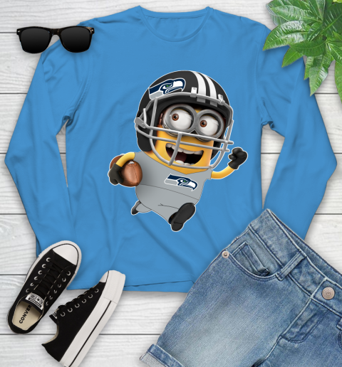 NFL Seattle Seahawks Minions Disney Football Sports Youth Long Sleeve 7