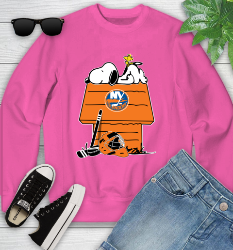 New York Islanders NHL Hockey Snoopy Woodstock The Peanuts Movie (1) Youth Sweatshirt 7