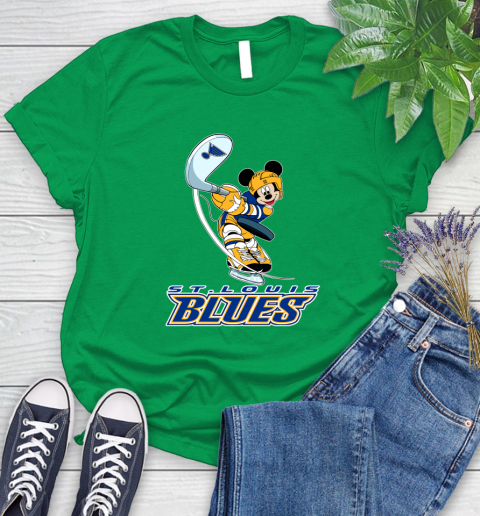 NHL Hockey St.Louis Blues Cheerful Mickey Mouse Shirt Women's T-Shirt 7