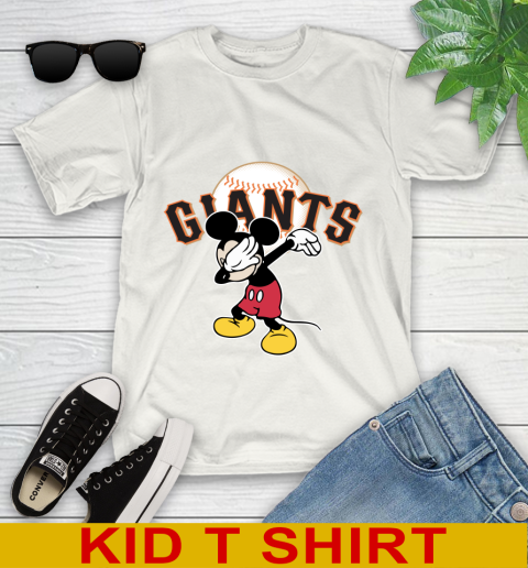 San Francisco Giants MLB Baseball Dabbing Mickey Disney Sports Youth T-Shirt