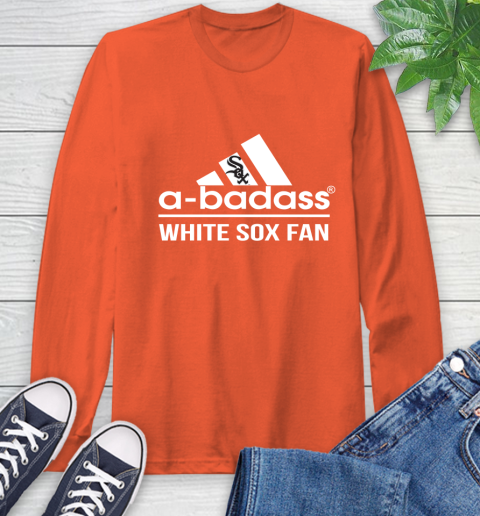 MLB A Badass Chicago White Sox Fan Adidas Baseball Sports Long Sleeve T-Shirt 4