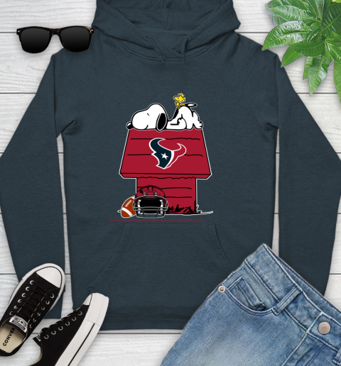 Houston Texans NFL Football Snoopy Woodstock The Peanuts Movie Youth Hoodie 8