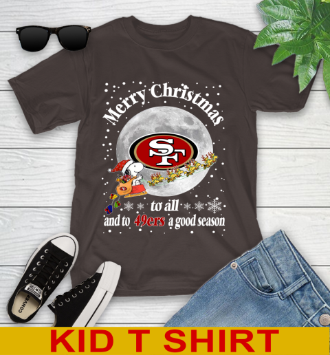San Francisco 49ers Merry Christmas To All And To 49ers A Good Season NFL Football Sports Youth T-Shirt 6