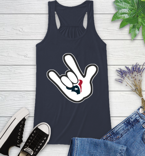 Houston Texans NFL Football Mickey Rock Hand Disney Racerback Tank 12