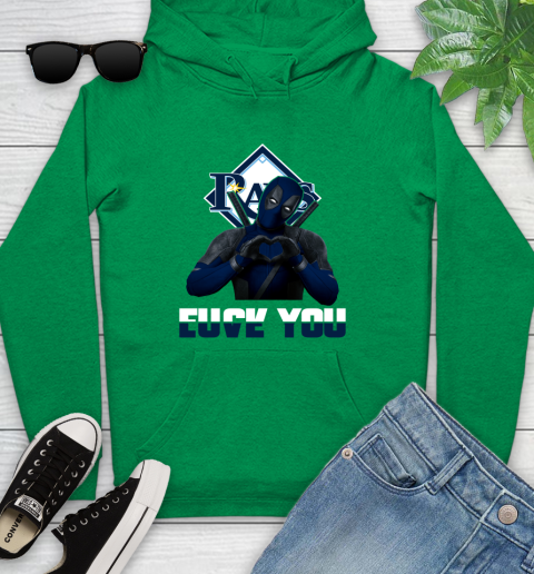 MLB Tampa Bay Rays Deadpool Love You Fuck You Baseball Sports Youth Hoodie 9