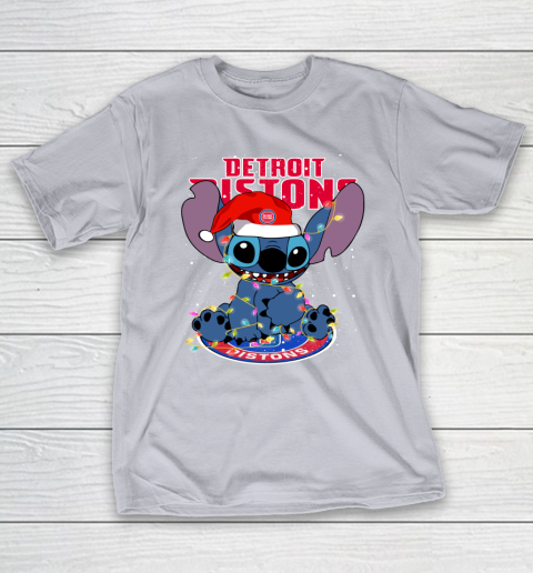 Detroit Pistons NBA noel stitch Basketball Christmas T-Shirt 4