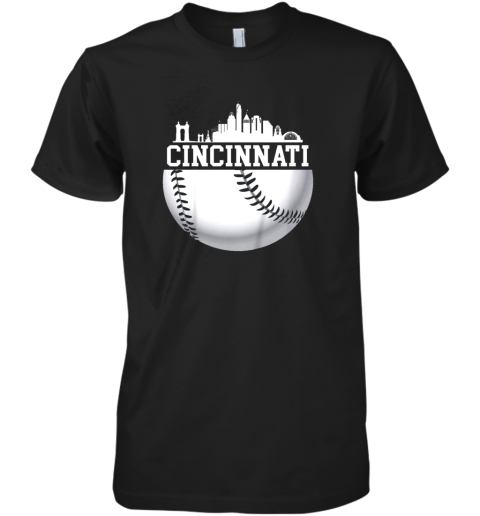 Vintage Downtown Cincinnati Shirt Baseball Retro Ohio State Premium Men's T-Shirt