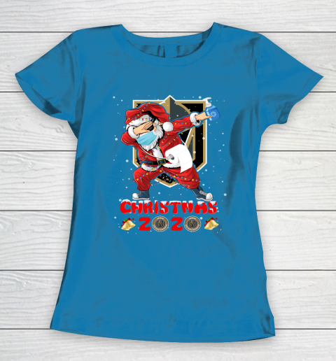 Vegas Golden Knights Funny Santa Claus Dabbing Christmas 2020 NHL Women's T-Shirt 6