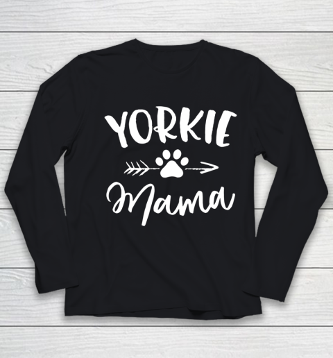 Dog Mom Shirt Yorkie Mama Shirt Yorkie Lover Owner Gifts Yorkie Dog Mom Youth Long Sleeve