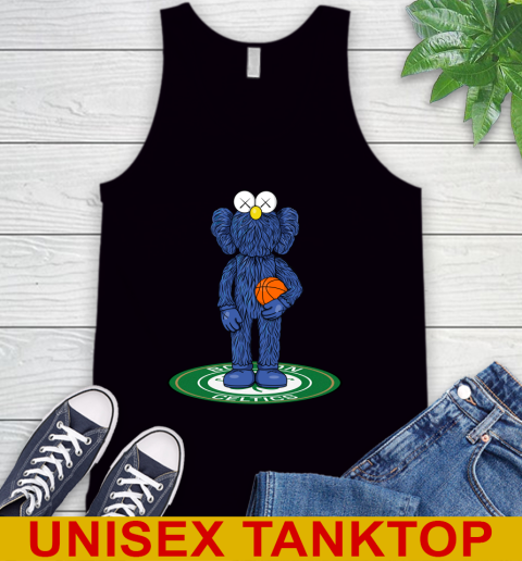NBA Basketball Boston Celtics Kaws Bff Blue Figure Shirt Tank Top 2
