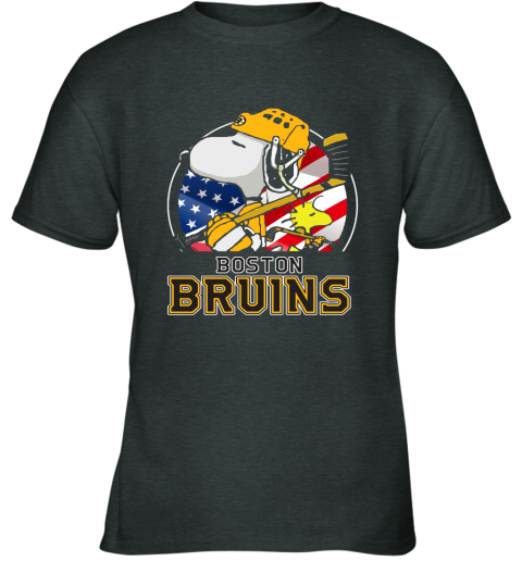 dyku-boston-bruins-ice-hockey-snoopy-and-woodstock-nhl-youth-t-shirt-26-front-dark-heather-480px