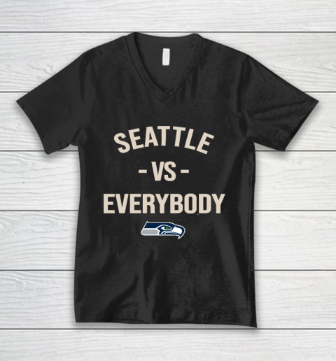 Seattle Seahawks Vs Everybody V-Neck T-Shirt