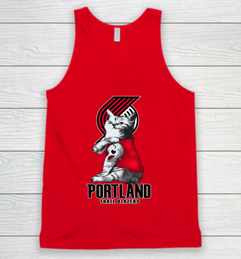 NBA Basketball My Cat Loves Portland Trail Blazers Tank Top 5