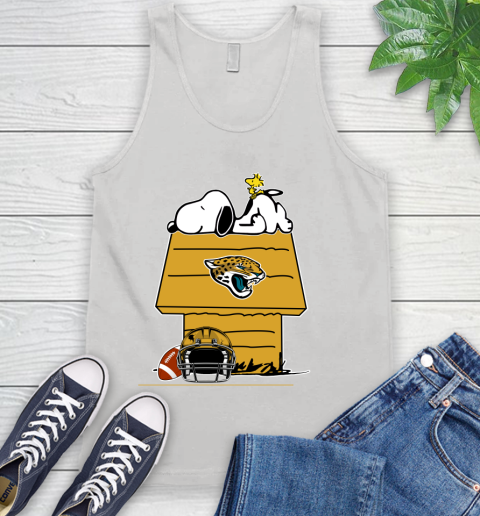 Jacksonville Jaguars NFL Football Snoopy Woodstock The Peanuts Movie Tank Top
