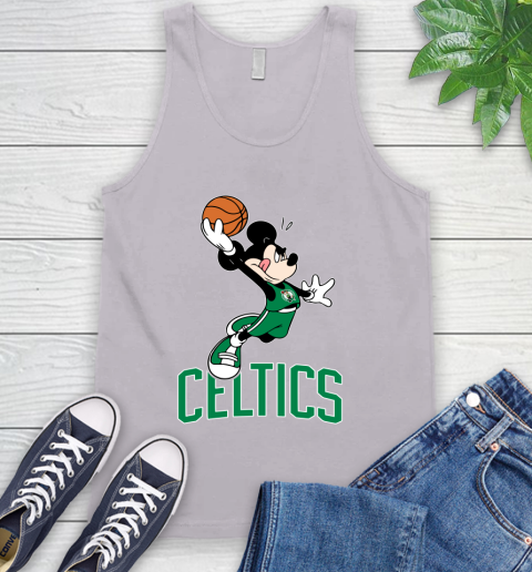 NBA Basketball Boston Celtics Cheerful Mickey Mouse Shirt Tank Top 4