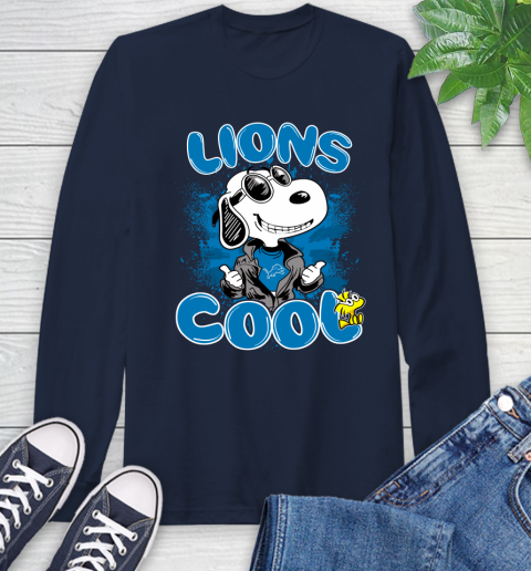 NFL Football Detroit Lions Cool Snoopy Shirt Long Sleeve T-Shirt 3