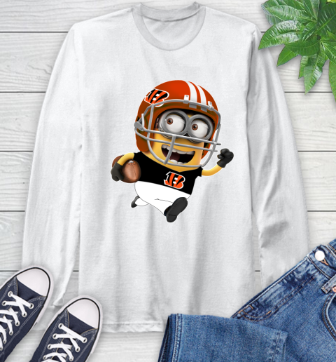 NFL Cincinnati Bengals Minions Disney Football Sports Long Sleeve T-Shirt