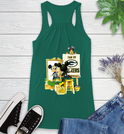 NFL Football Green Bay Packers Mickey Drawing Shirt 40