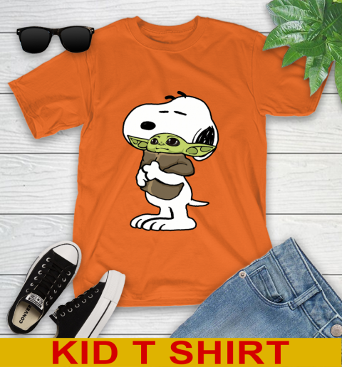 Snoopy Hugging Baby Yoda Shirt 107