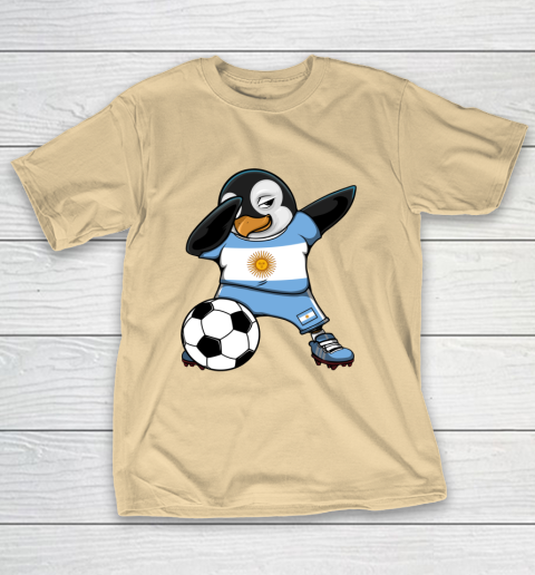 Dabbing Penguin Argentina Soccer Fans Jersey Football Lovers T-Shirt 5