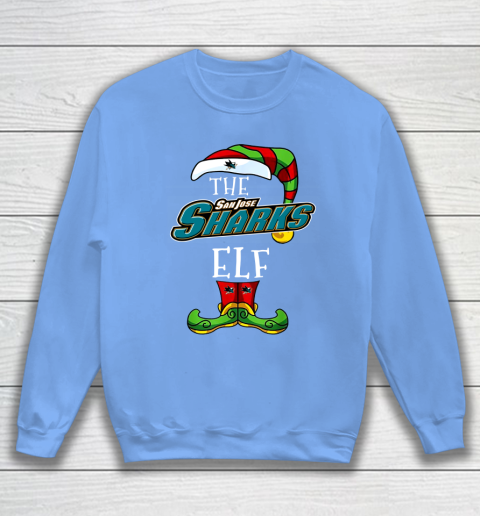 San Jose Sharks Christmas ELF Funny NHL Sweatshirt 8