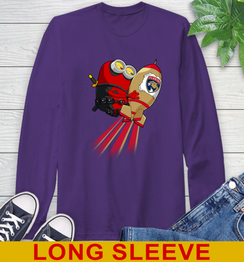 NHL Hockey Florida Panthers Deadpool Minion Marvel Shirt Long Sleeve T-Shirt 5