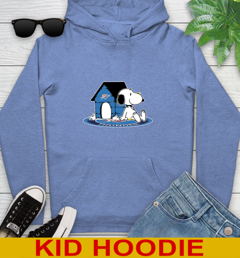 NBA Basketball Oklahoma City Thunder Snoopy The Peanuts Movie Shirt Youth Hoodie 12