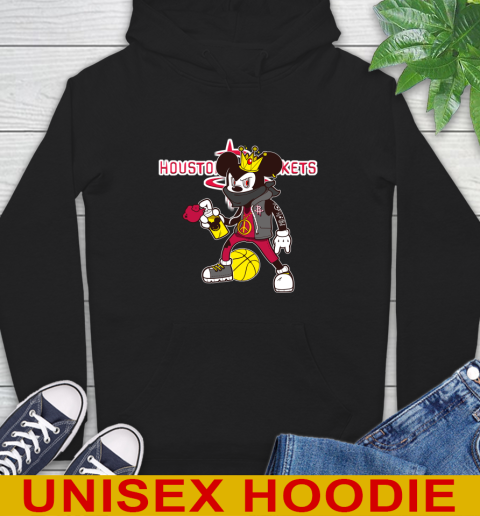 Houston Rockets NBA Basketball Mickey Peace Sign Sports Hoodie 3 Houston Rockets NBA Basketball Mickey Peace Sign Sports Hoodie - Image 3