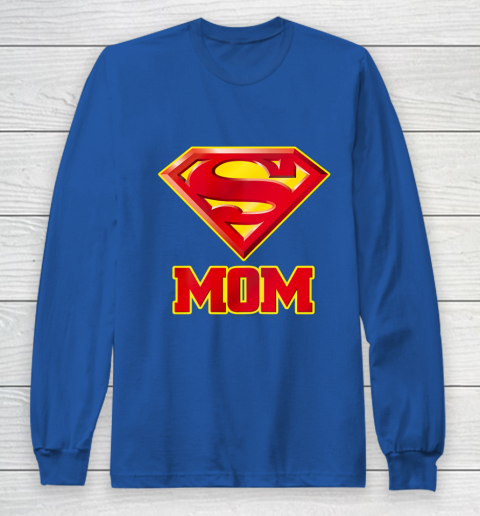 Super Mom Superman Logo Long Sleeve T-Shirt 9