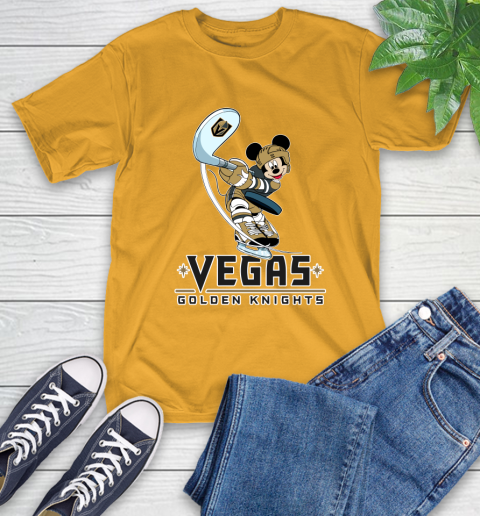 NHL Hockey Vegas Golden Knights Cheerful Mickey Mouse Shirt T-Shirt 4 NHL Hockey Vegas Golden Knights Cheerful Mickey Mouse Shirt T-Shirt - Image 4