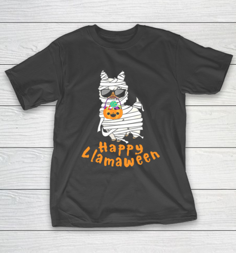 Happy Llamaween Funny Llama Halloween Costume T-Shirt