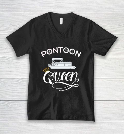 Pontoon Queen Costume Pontoon Boat V-Neck T-Shirt