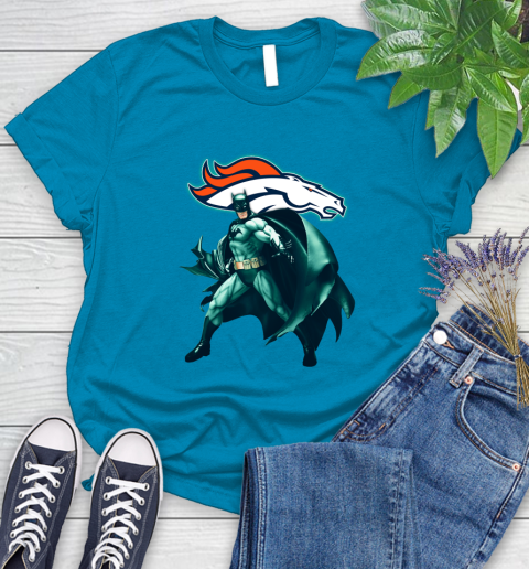 NFL Batman Football Sports Denver Broncos Women's T-Shirt 7