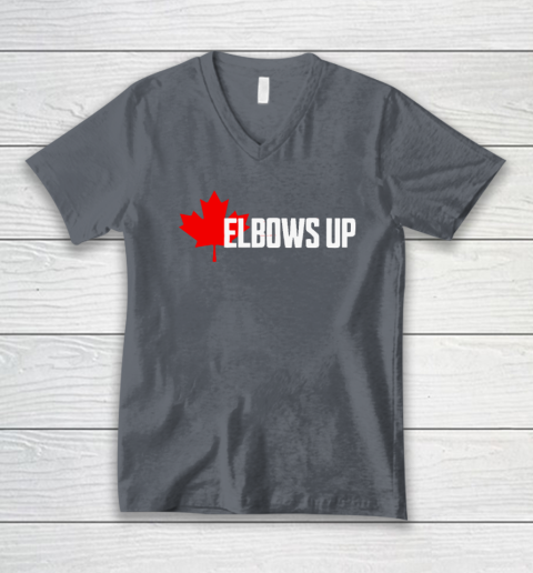 Elbows Up Canada True North Strong and Free Proud Canadian V-Neck T-Shirt 3