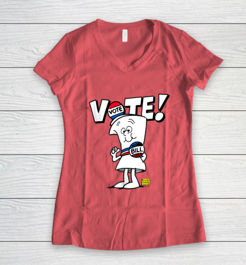 Schoolhouse Rock Vote with Bill Women's V-Neck T-Shirt 3