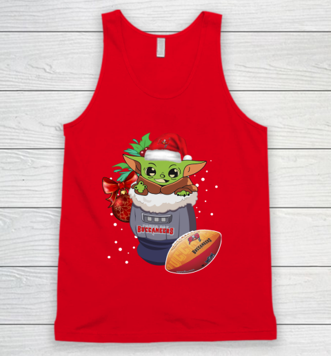 Tampa Bay Buccaneers Christmas Baby Yoda Star Wars Funny Happy NFL Tank Top 6