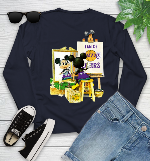 NBA Basketball Los Angeles Lakers Mickey Drawing Shirt 115 NBA Basketball Los Angeles Lakers Mickey Drawing Shirt - Image 115