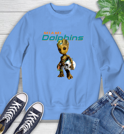 Miami Dolphins NFL Football Groot Marvel Guardians Of The Galaxy Sweatshirt 11